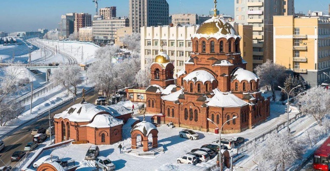 Собор во имя Александра Невского - достопримечательности города Новосибирск