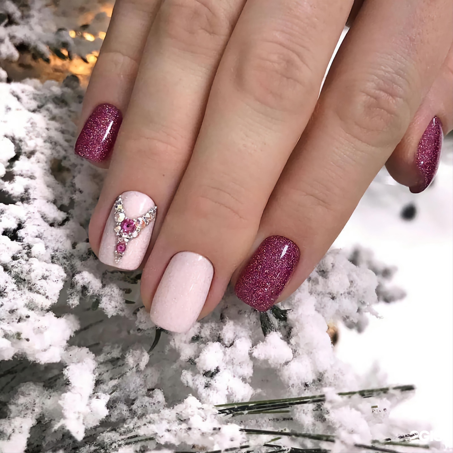 красивые ногти на зиму фото