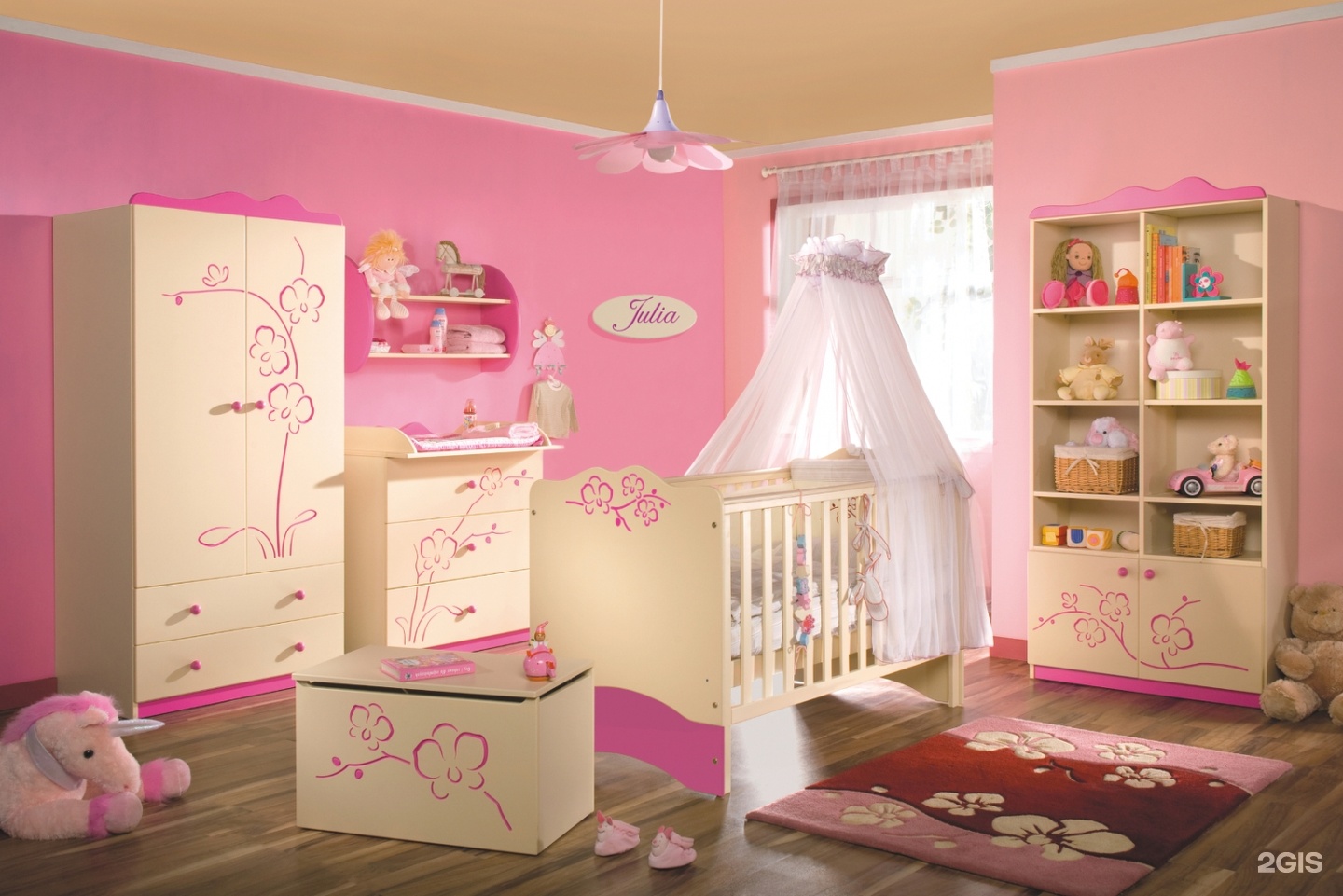 Детская комната для девочки 1 год